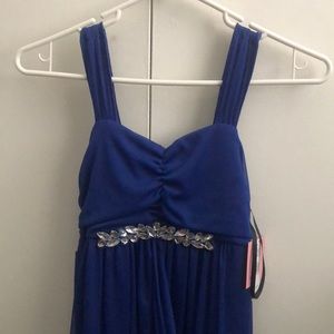 Long elegant dress- size 16, Amy’s closet, cobalt blue